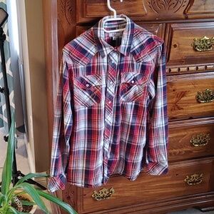 🌻WOMEN'S TRUE RELIGION WESTERN PLAID SHIRT